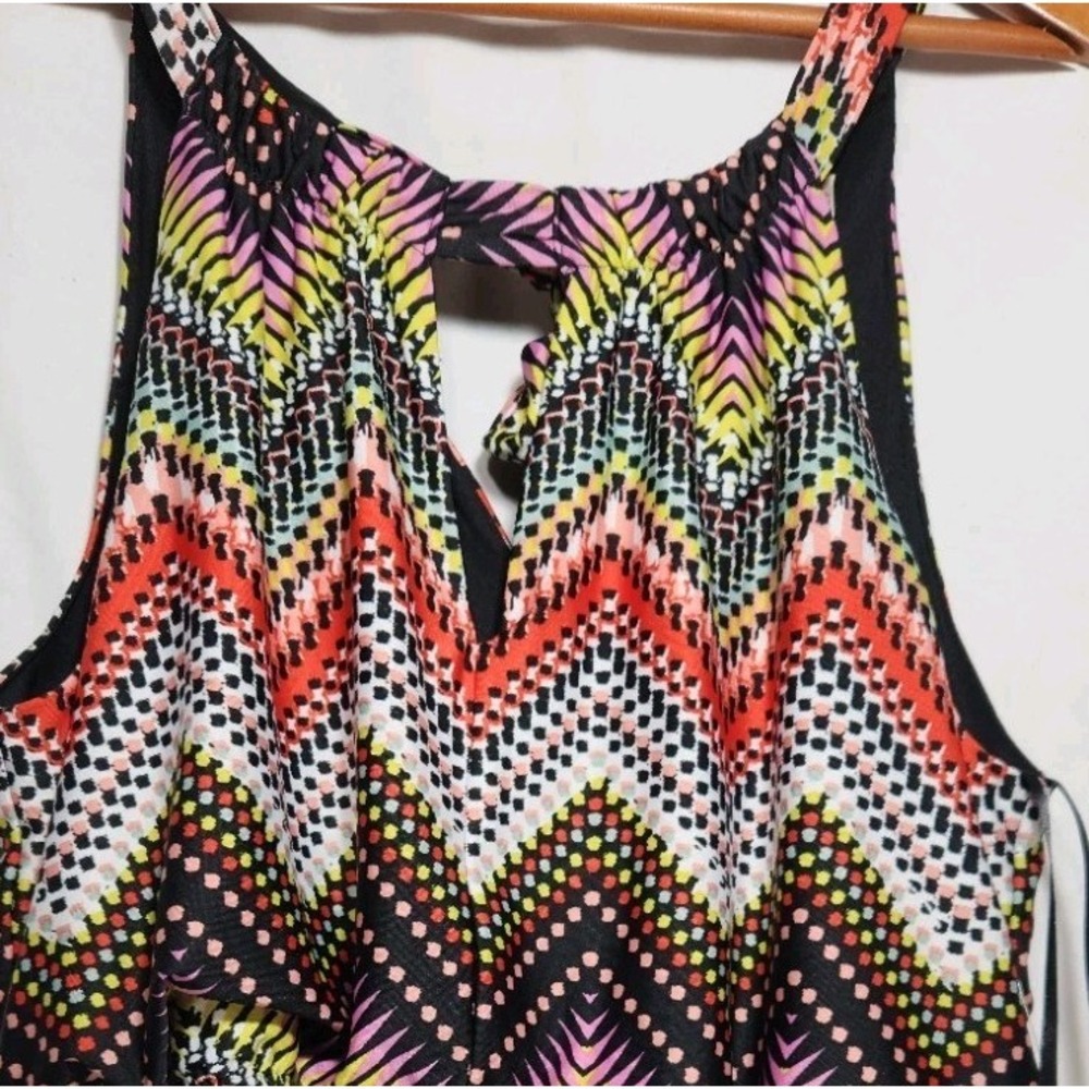 Emma & Michele Womens Maxi Dress Size Large Sleeveless Multicolor